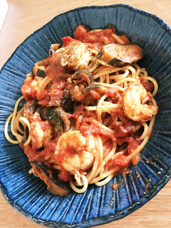 海老とナスのトマトクリームパスタ-レシピのメイン写真