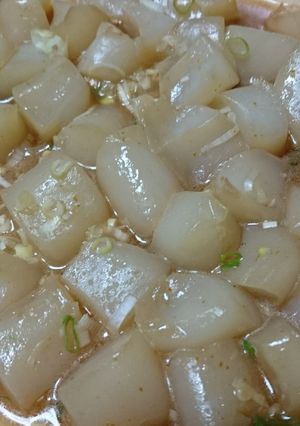 ねぎとこんにゃくのにんにく炒め煮-レシピのメイン写真