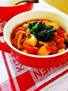 低糖質♪厚揚げと豆のトマト煮-レシピのメイン写真