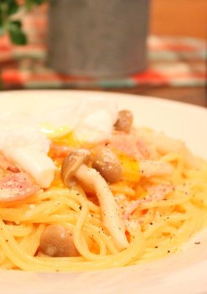non生クリームオイリーパスタ～カルボ風-レシピのメイン写真