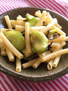冷凍そら豆と塩昆布☆和えるだけパスタ-レシピのメイン写真