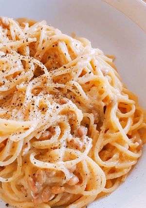 カロリー控えめ♡納豆カルボナーラ-レシピのメイン写真