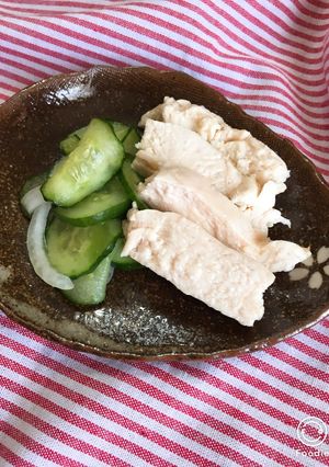 フライパンで！鶏むね肉の蒸し鶏-レシピのメイン写真