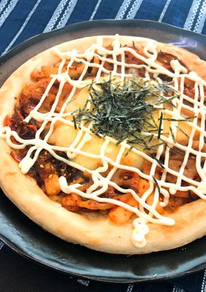 のせて焼くだけ！簡単てりやき風ピザ-レシピのメイン写真