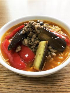 麻婆茄子辛ラーメン-レシピのメイン写真