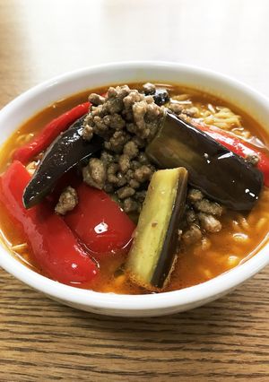 麻婆茄子辛ラーメン-レシピのメイン写真