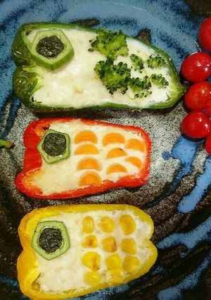 端午の節句♥鯉のぼり(ピーマン)の肉詰め-レシピのメイン写真