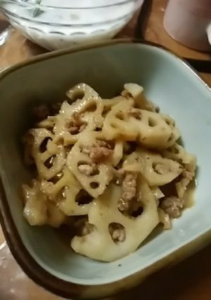 蓮根のひき肉炒め-レシピのメイン写真