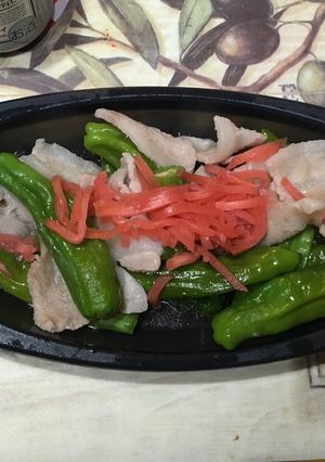 シシトウ豚バラの煮物-レシピのメイン写真