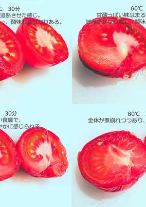 トマトの低温調理 温度比較-レシピのメイン写真