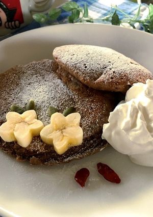 ふわふわココアスフレパンケーキ-レシピのメイン写真