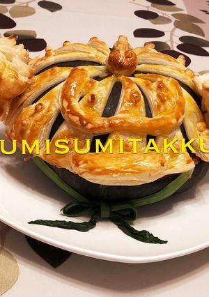 こどもの日♪兜のカボチャシチューパイ♡-レシピのメイン写真