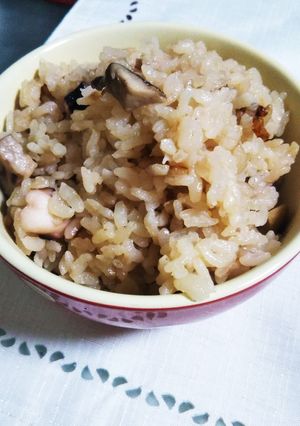 祝話題入♡タコとエリンギの炊き込みご飯♡-レシピのメイン写真