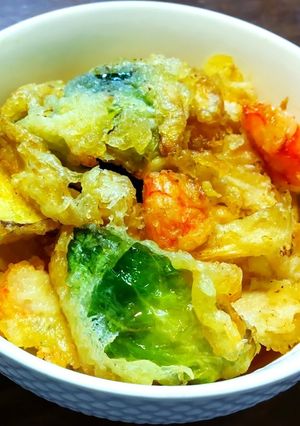 残り物の天ぷら・かき揚げで 「酢天丼」砂糖不使用-レシピのメイン写真
