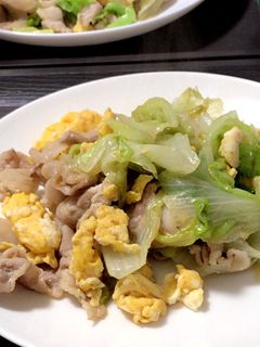 レタスの大量消費に!豚肉レタス卵炒め-レシピのメイン写真