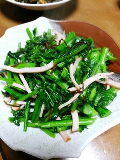 *田舎の菜の花 塩昆布炒め*-レシピのメイン写真