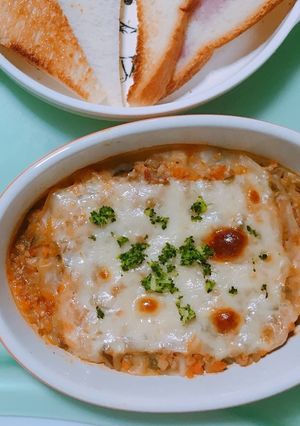 餃子の皮で簡単ラザニア-レシピのメイン写真