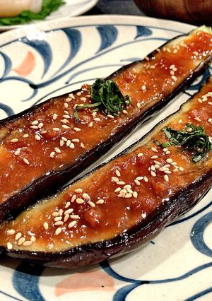 お酒が進む♩中はとろ〜り♩長なすの田楽♩-レシピのメイン写真