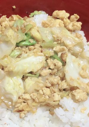 キャベツと卵の甘辛丼-レシピのメイン写真