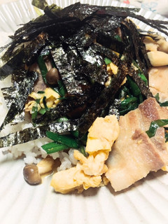 アムウェイ 無水鍋 我が家のニラ玉丼-レシピのメイン写真