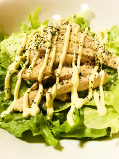 鶏肉塩胡椒焼き&レタスのマヨネーズサラダ-レシピのメイン写真