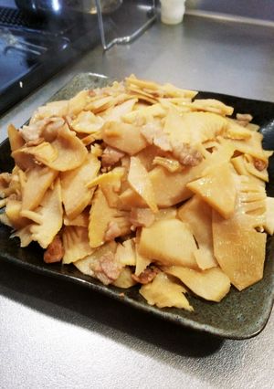 タケノコと豚肉炒め-レシピのメイン写真