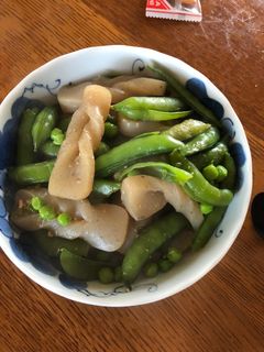 こんにゃくとえんどうの炊いたん-レシピのメイン写真