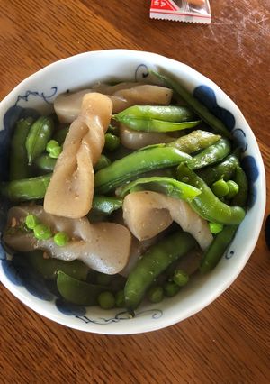 こんにゃくとえんどうの炊いたん-レシピのメイン写真