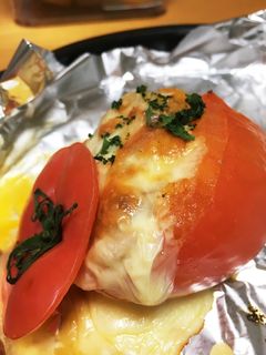 玉ねぎヨーグルトの丸焼きトマト-レシピのメイン写真