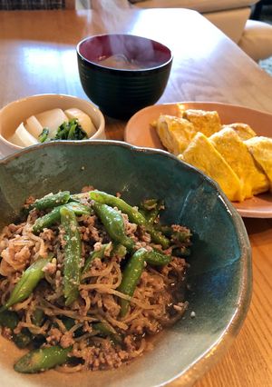 インゲンとしらたきそぼろ煮-レシピのメイン写真