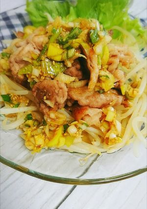 １0分で簡単！節約☆豚肉とモヤシの油淋鶏-レシピのメイン写真