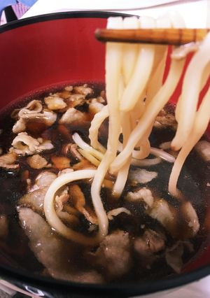 豚こまの肉汁つけうどん-レシピのメイン写真