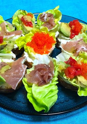 サラダ菜でブルスケッタ!!-レシピのメイン写真