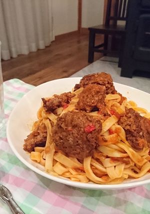 カリオストロ風ミートボールパスタ-レシピのメイン写真