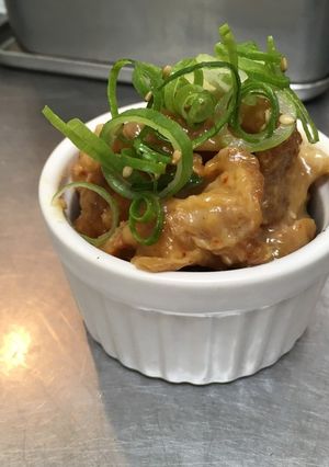 ビールは友だち！鶏皮の酢味噌和え-レシピのメイン写真