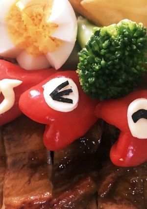こどもの日 赤ピーマンでこいのぼり簡単-レシピのメイン写真