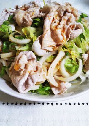 夏にさっぱり❤冷しゃぶサラダうどん-レシピのメイン写真