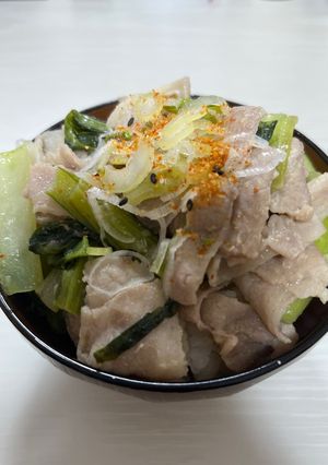 豚バラと小松菜の豚丼-レシピのメイン写真