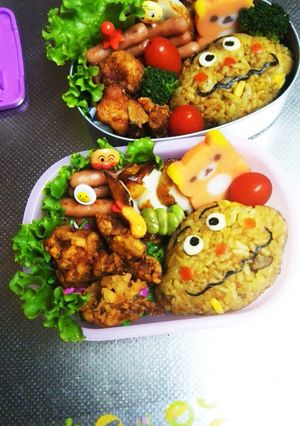 キャラ弁　カレーパンマン-レシピのメイン写真