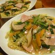 中華スープで!あんかけ固焼きそば