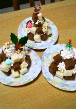 クリスマスツリー（みたいな）ケーキ-レシピのメイン写真
