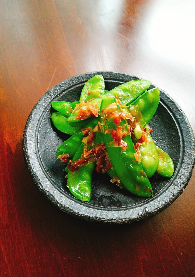 簡単！絹さやのおかか昆布つゆ和え-レシピのメイン写真