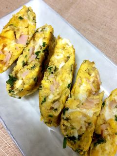 大葉とハムの卵焼き-レシピのメイン写真