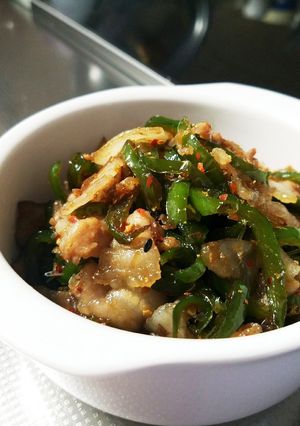 白ご飯にあう！ピーマンと豚肉の炒め煮-レシピのメイン写真