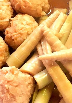 姫竹と鶏団子の煮物-レシピのメイン写真
