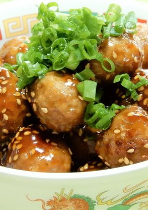 本格。豚ひき肉の黒酢餡肉団子！-レシピのメイン写真