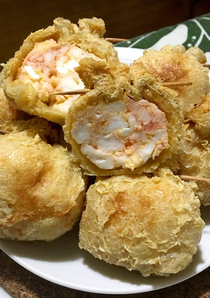はんぺん明太子たまごで油揚げの巾着揚げ-レシピのメイン写真