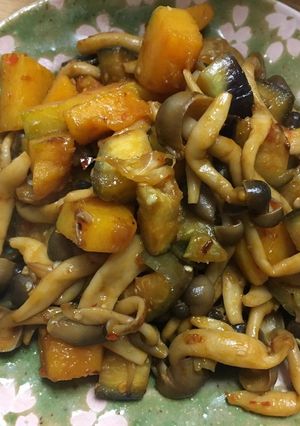 シンプル野菜炒め(なす・かぼちゃ)-レシピのメイン写真