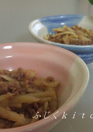 じゃが芋と挽肉炒め♪-レシピのメイン写真
