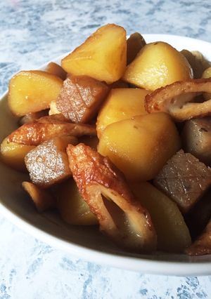 ♪じゃがいもとちくわと蒟蒻の煮物♪-レシピのメイン写真
